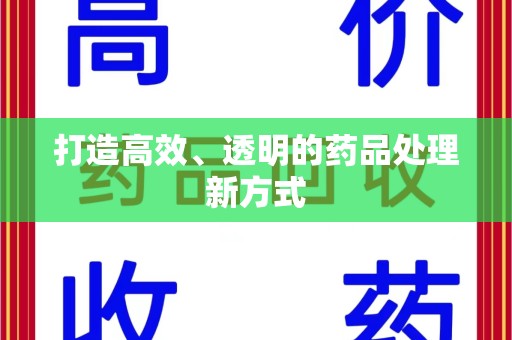 六安打造高效、透明的药品处理新方式